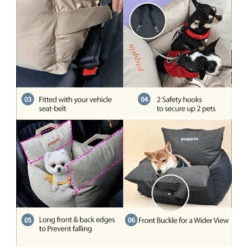Puppia Panier De Voiture Pour Chien -Chats Chiens Produits Magasin car seat dog puppia travel 1 2048x2048 dedab9a3 e058 4631 a8fa 4916a7314385