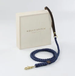 Laisse Pour Chien En Corde Marine Poignée Cuir (8 Couleurs) -Chats Chiens Produits Magasin dsc 0236 copy