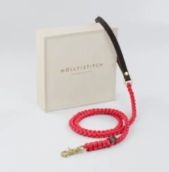 Laisse Pour Chien En Corde Marine Poignée Cuir (8 Couleurs) -Chats Chiens Produits Magasin dsc 0239 copy