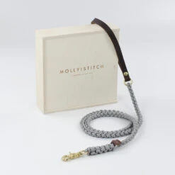 Laisse Pour Chien En Corde Marine Poignée Cuir (8 Couleurs) -Chats Chiens Produits Magasin dsc 0247 copy