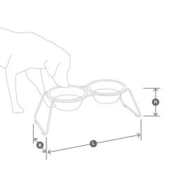 Double écuelle Design Pour Chien Cena -Chats Chiens Produits Magasin miacara sizes cena cane