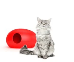 Litière Ou Niche Design Pour Chat Poopoopeedo -Chats Chiens Produits Magasin poopoopeedoo rouge2