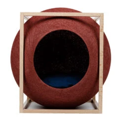 Le Cube Meyou -Chats Chiens Produits Magasin web cat cube wood clay meyou paris front